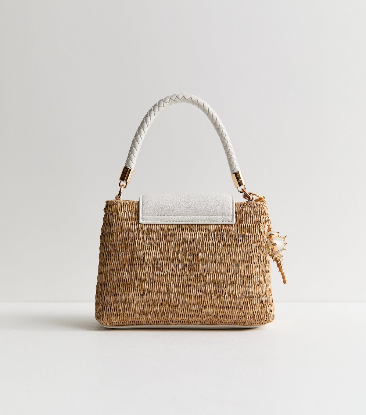 New Look Stone Woven Plaited Handle Crossbody Bag New Look - 4