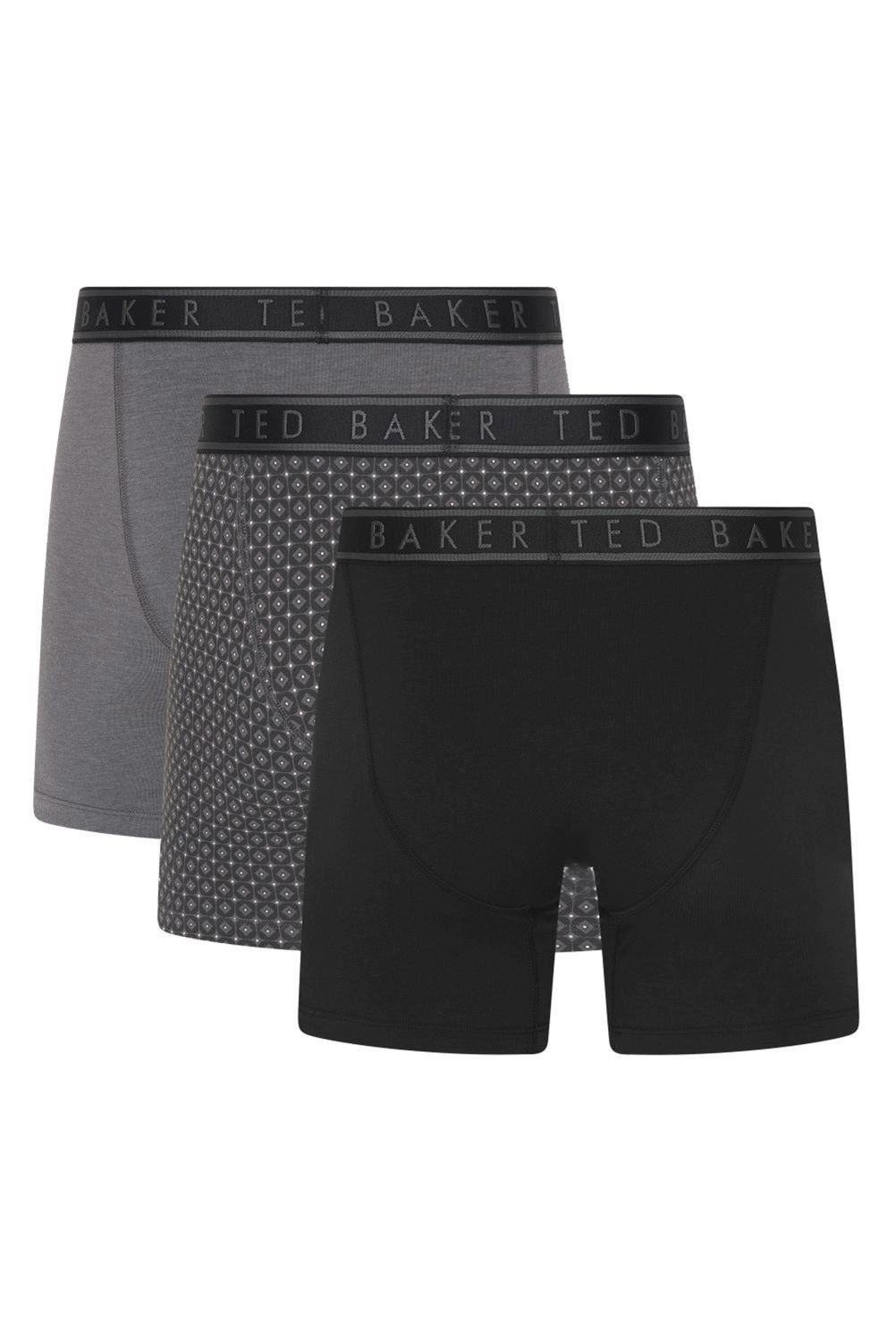 Ted Baker Ted Baker Men's 3 Pack Soft Breathable Cotton Boxer Brief Underwear in Light Grey - 2