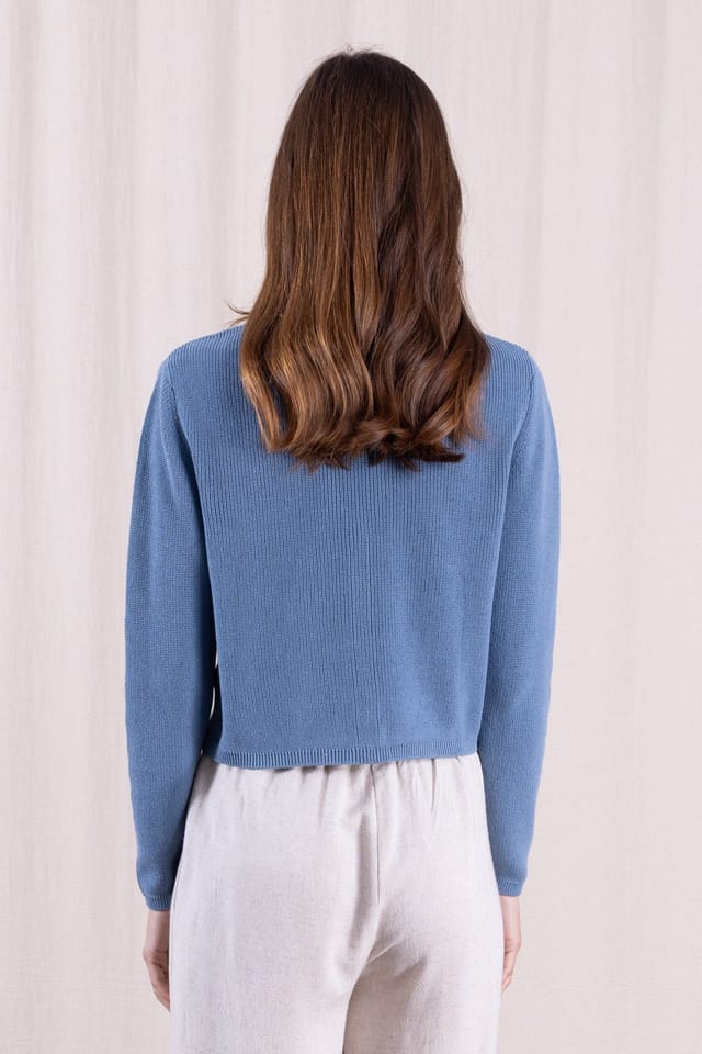 Nomads Clothing Nomads Clothing Women's Cotton Cropped Cardi in Light Blue - 3