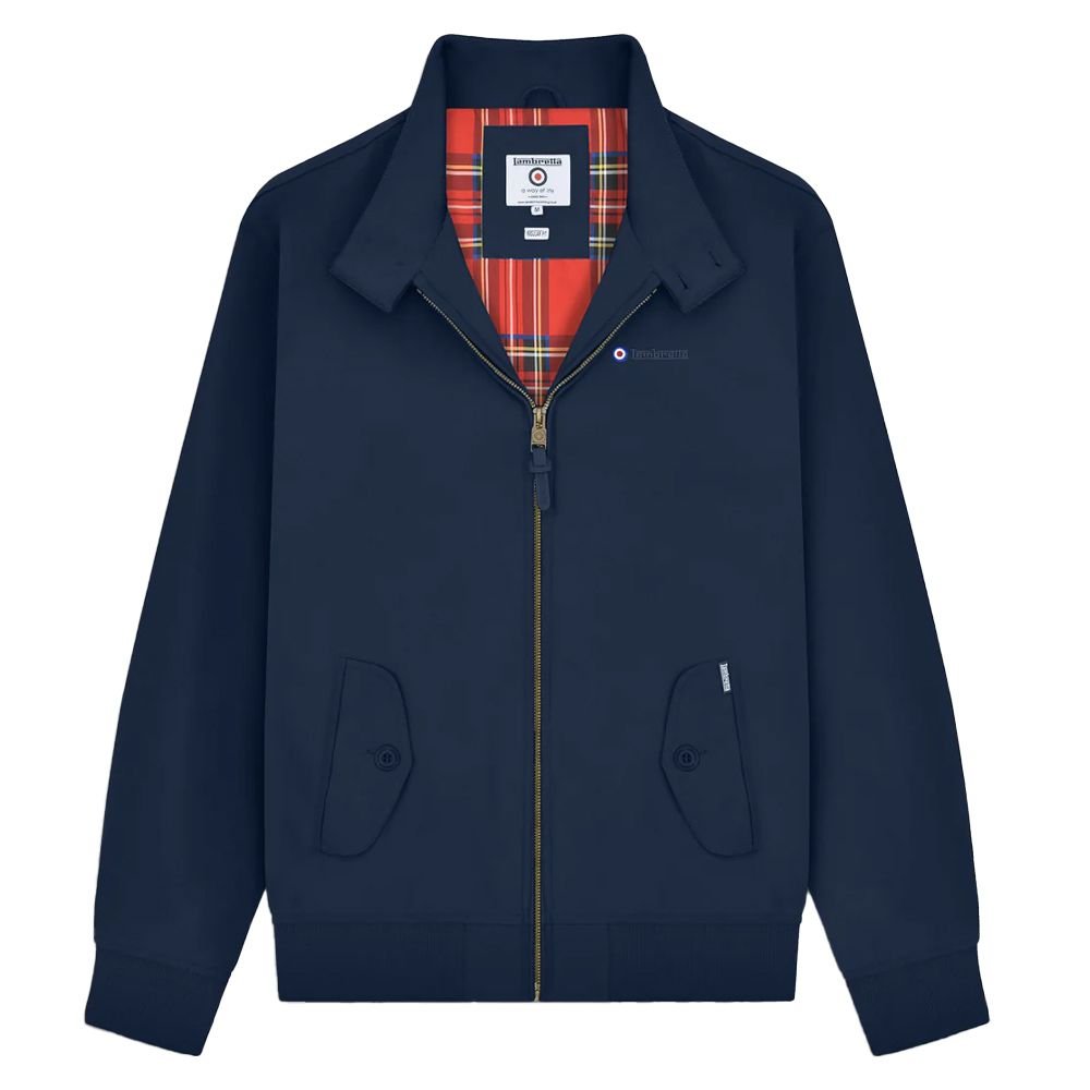 Lambretta Lambretta Men's Shower Resistant Harrington Jacket in Navy - 4