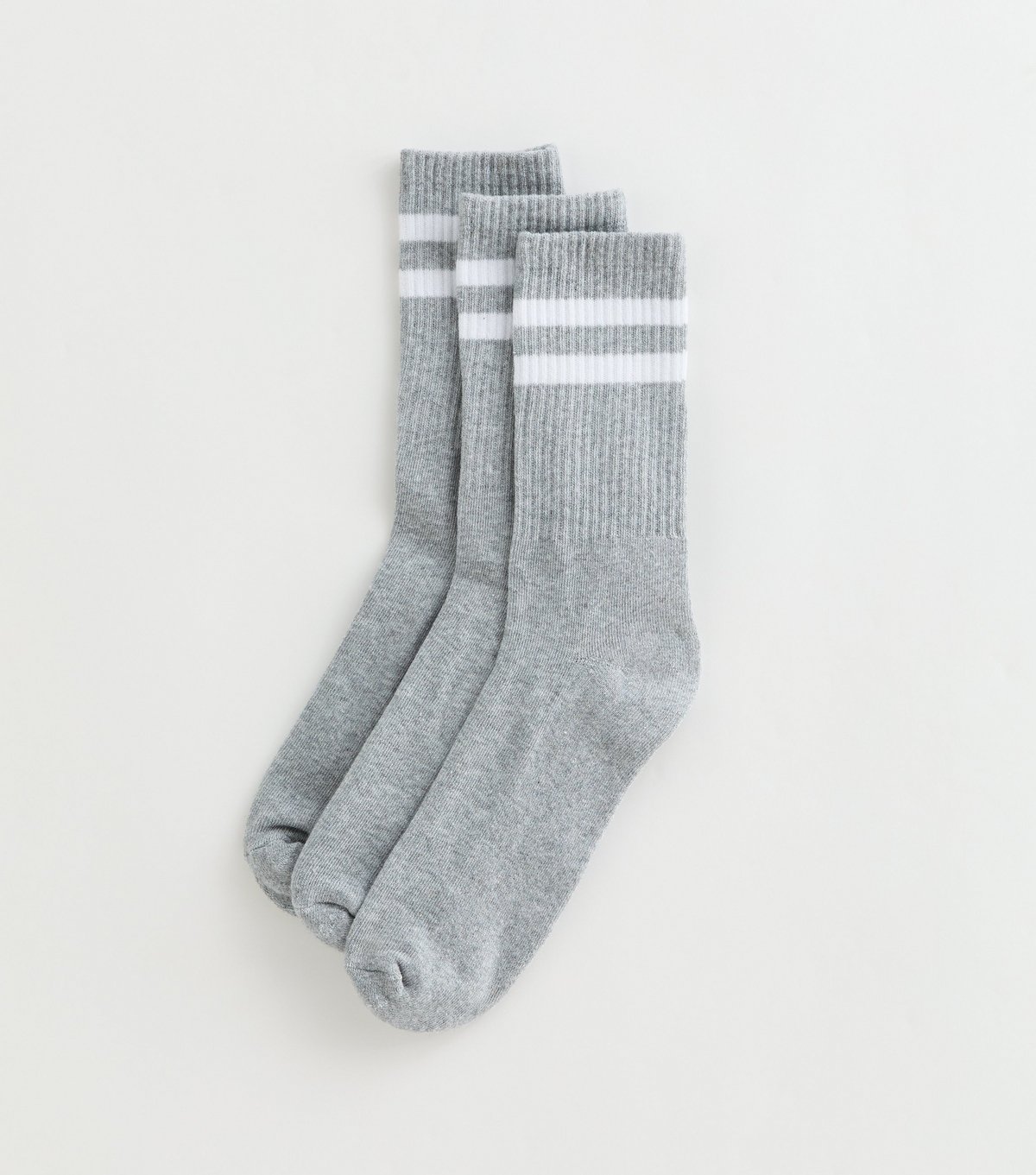 New Look Men's 3 Pack Grey Stripe Socks New Look - 1