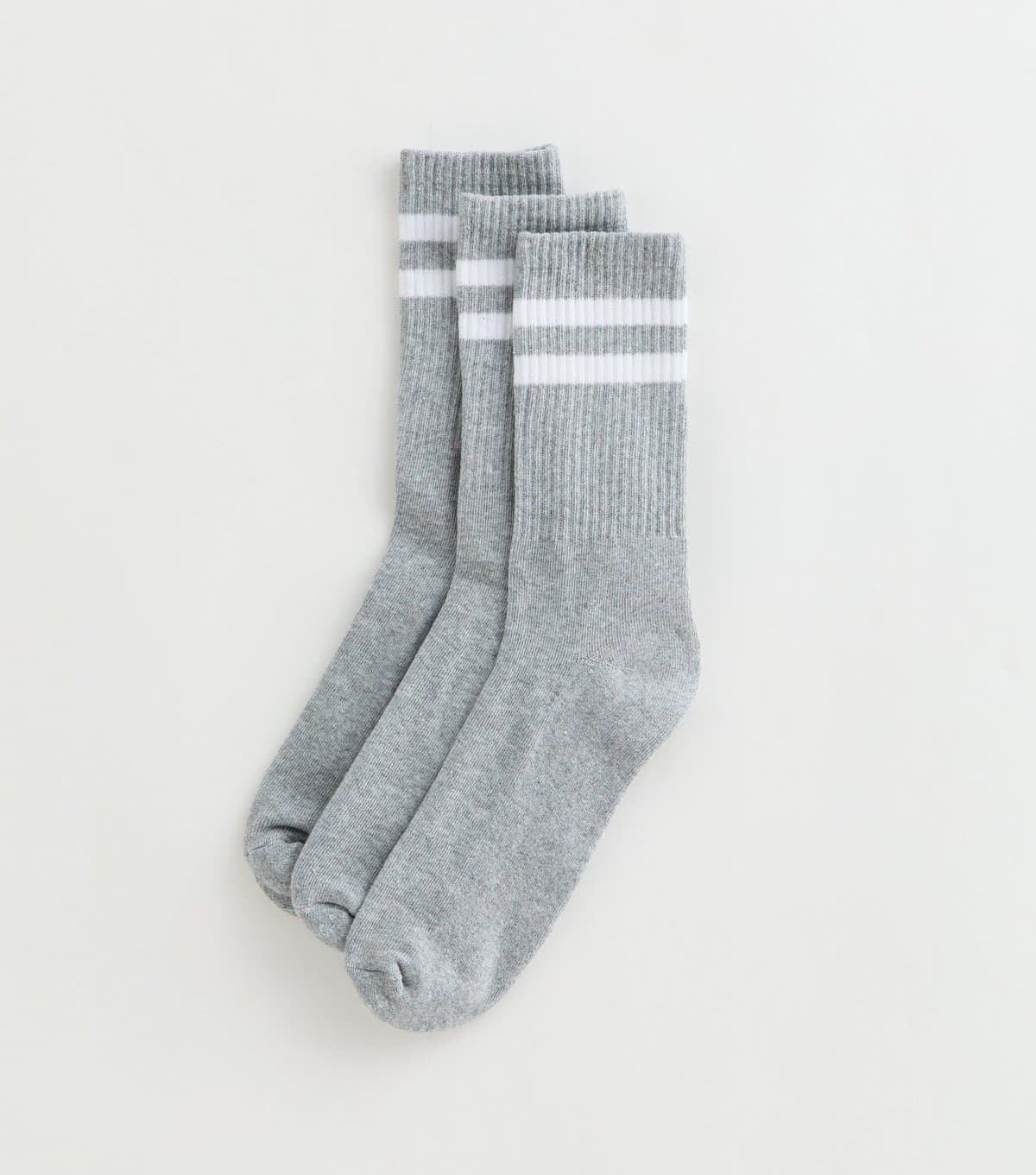 New Look New Look Grey Stripe Socks 3 Pack