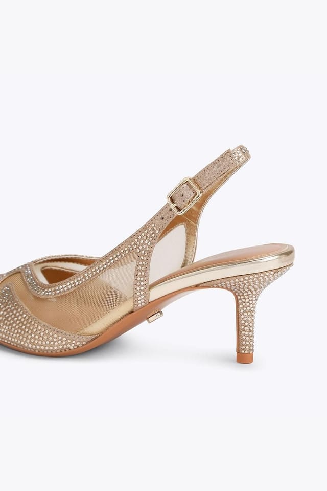 Carvela Carvela Women's 'Fantastico Sling' Heels in Gold - 3