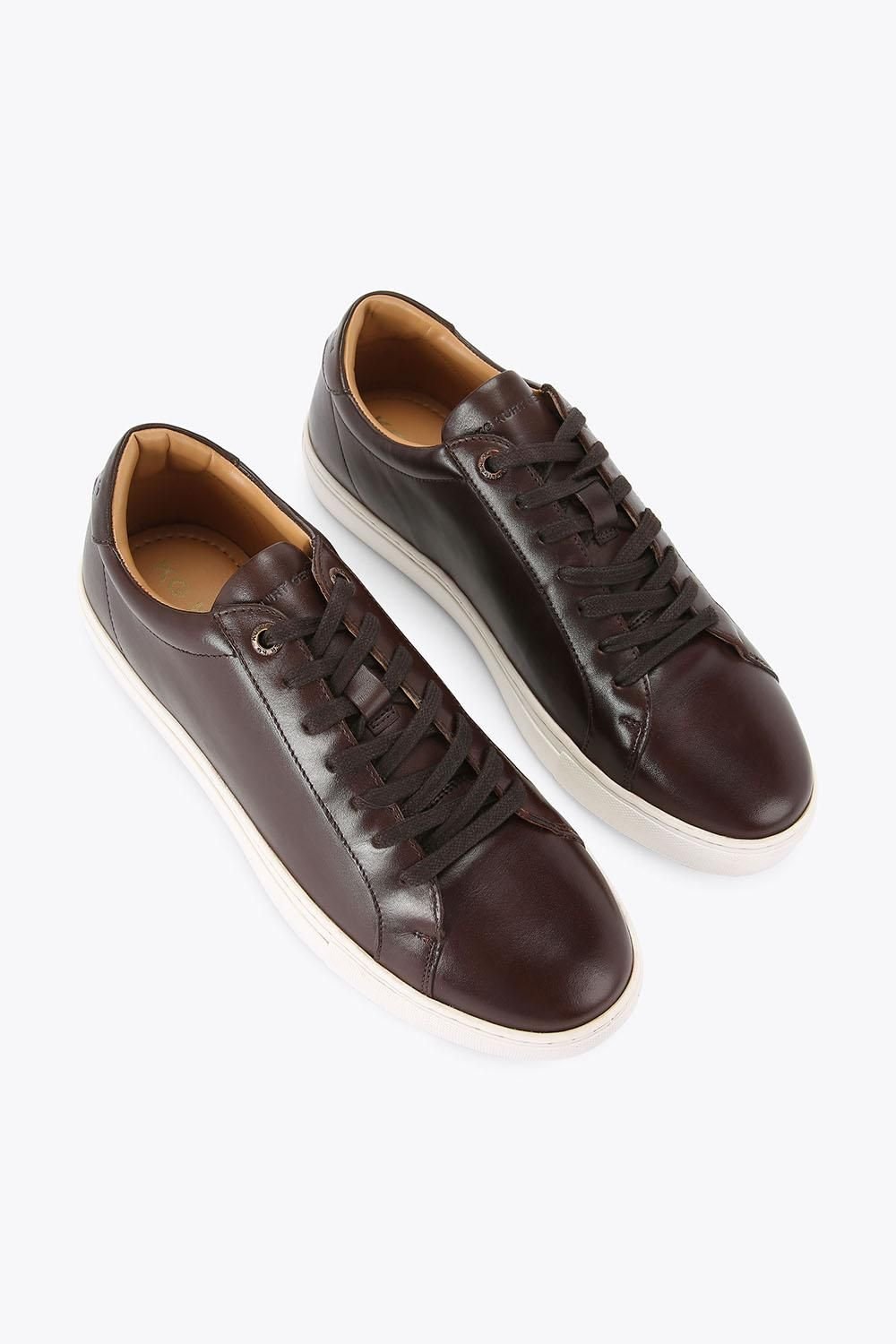 KG Kurt Geiger KG Kurt Geiger Men's 'Fire' Leather Trainers in Brown - 2