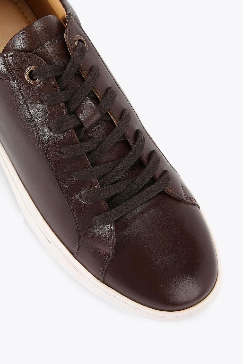 KG Kurt Geiger KG Kurt Geiger Men's 'Fire' Leather Trainers in Brown - 4