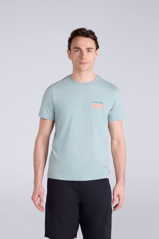 Animal Animal Men's 'Jacob' Short Sleeve Relaxed Fit Lightweight Casual Cotton T-Shirt in Bright Blue - 3
