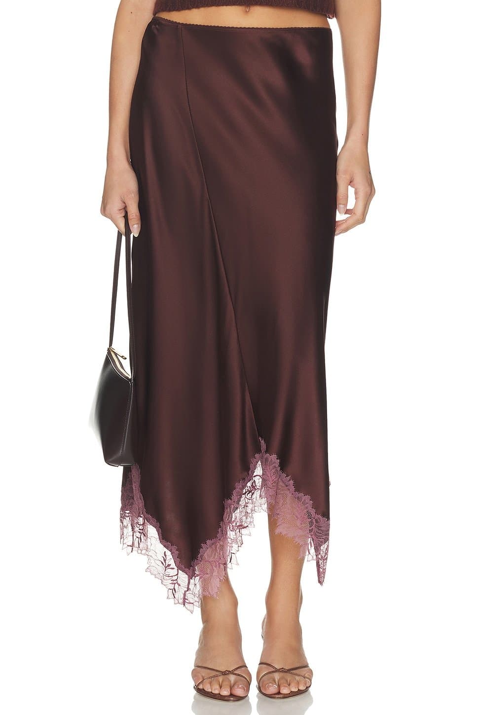 revolve Keri Paneled Bias Skirt With Lace