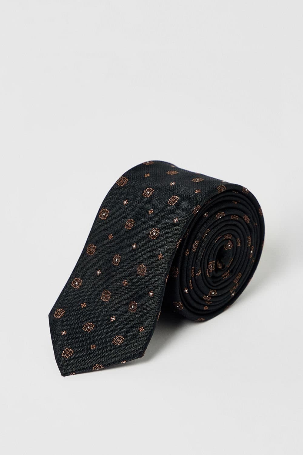 Burton Burton Men's Black Foulard Tie