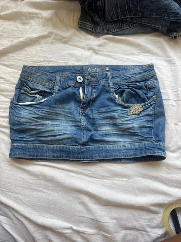 Bershka Vintage Y2K bershka denim skirt