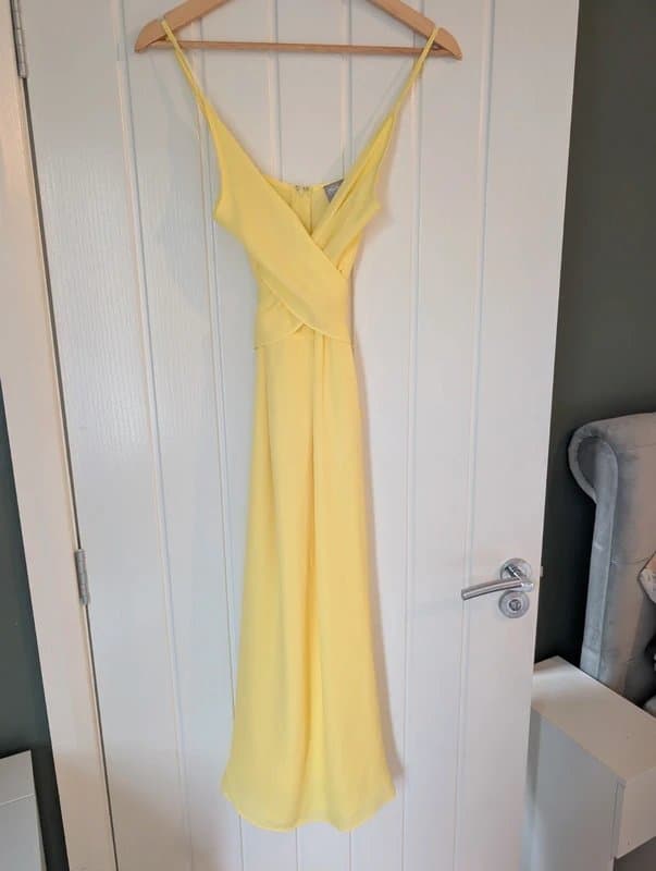 ASOS Yellow wrap chiffon dress -Asos