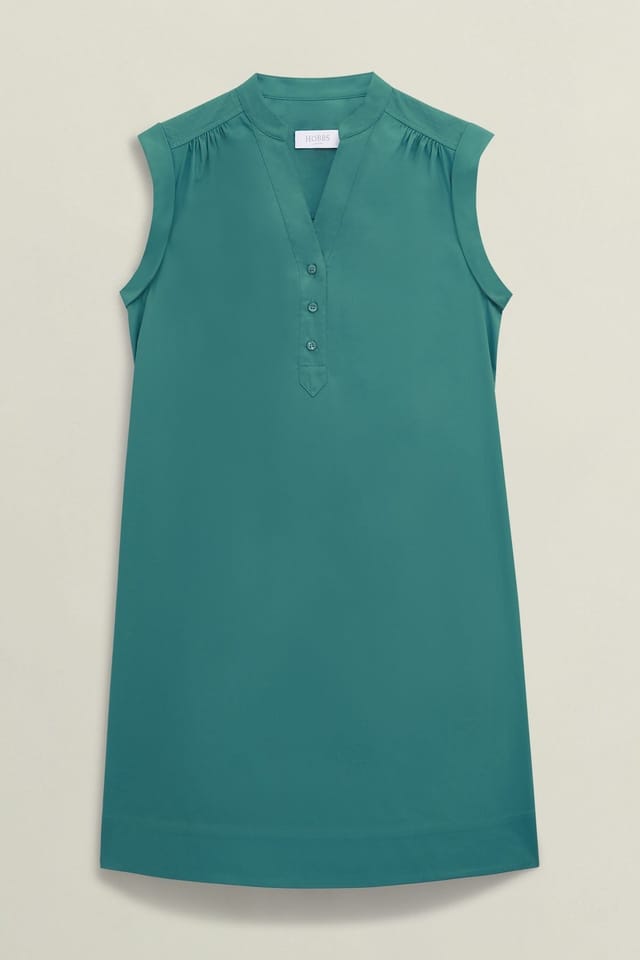 Hobbs London Hobbs London Women's Skye Mini Shift Dress in Teal - 2