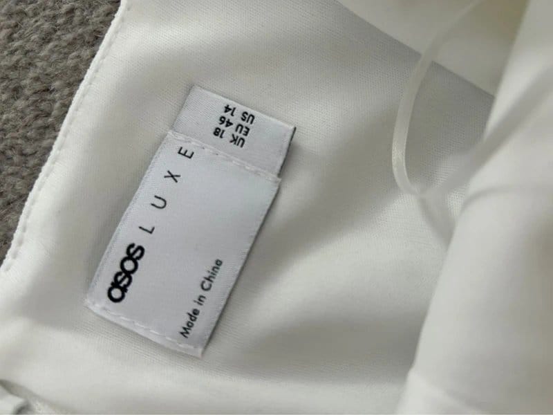 ASOS Luxe White Bandeau Peplum Top with Embellished Pearl Bow