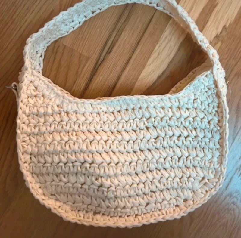 ASOS BNWOT cream crocheted 90's style bag from ASOS