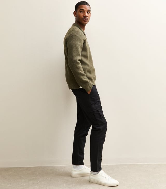 New Look Men's Black Slim Cargo Trousers New Look - 3