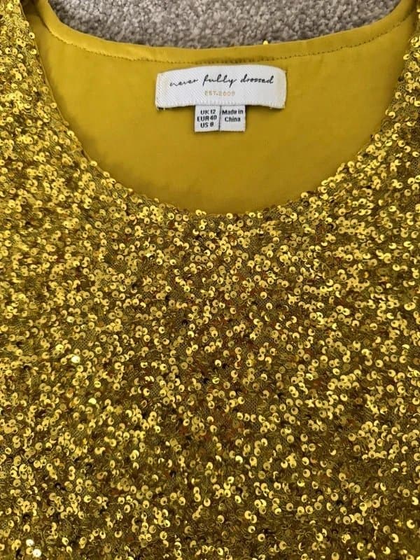 Never Fully Dressed Never fully dressed sequin top size 12