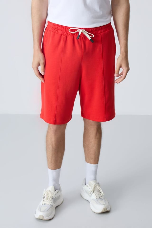 Tommy Life Tommy Life Men's Cotton-blend Sweat Shorts in Red - 2