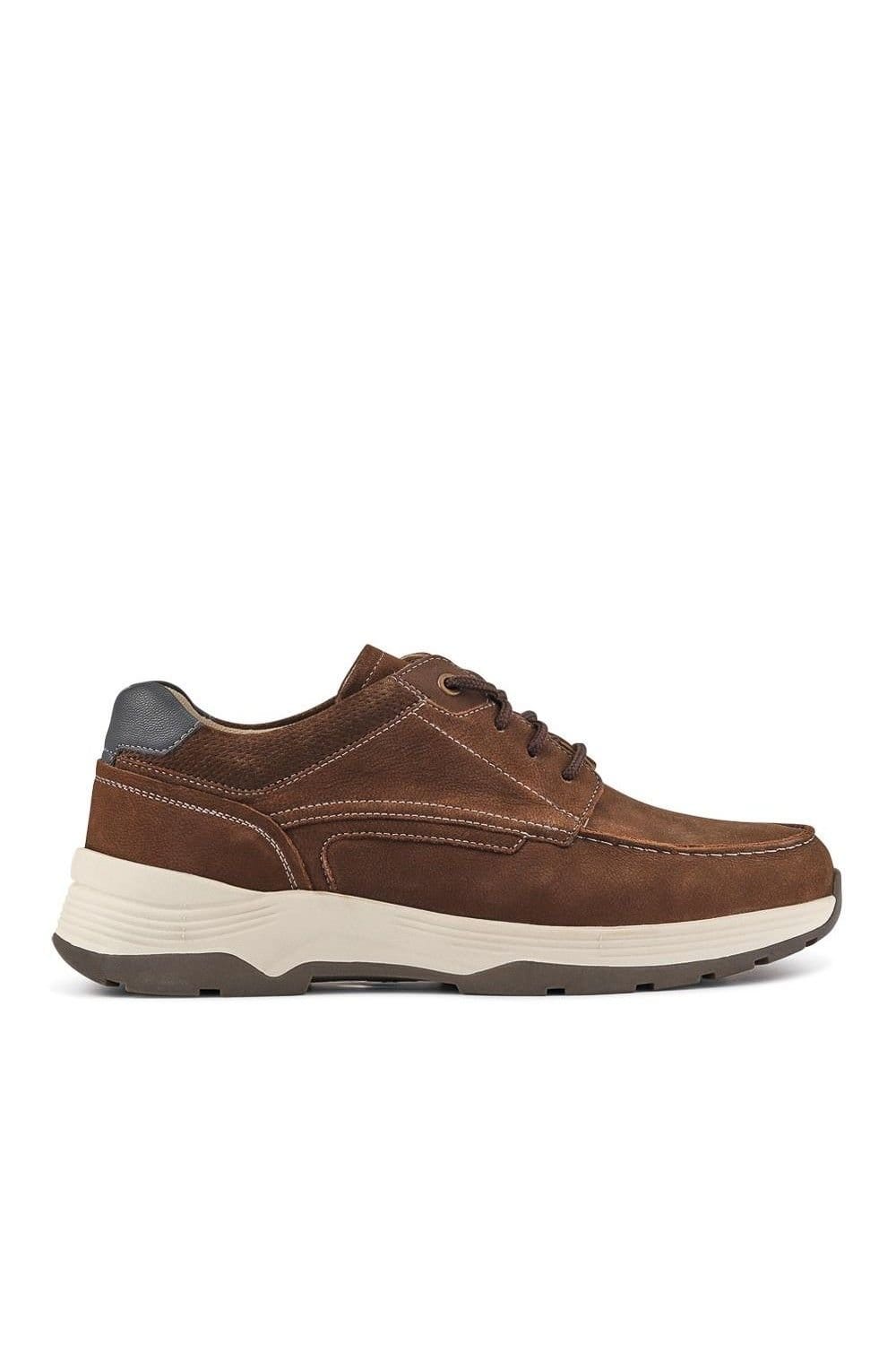 Easyfit Easyfit Men's Extra-Wide Leather Casual Shoes in Dark Brown - 4