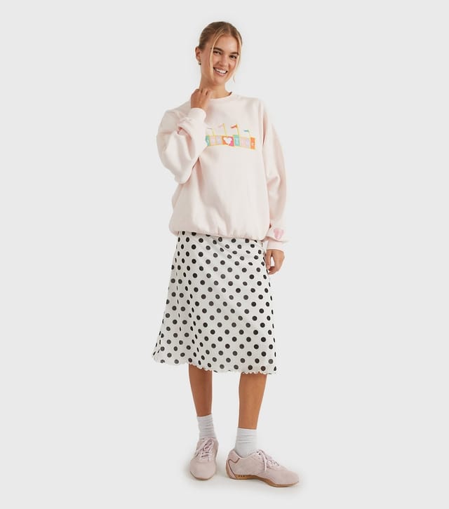 Skinnydip Women's Light Pink Disney Where Dreams Do Come True Sweatshirt Skinnydip New Look - 2