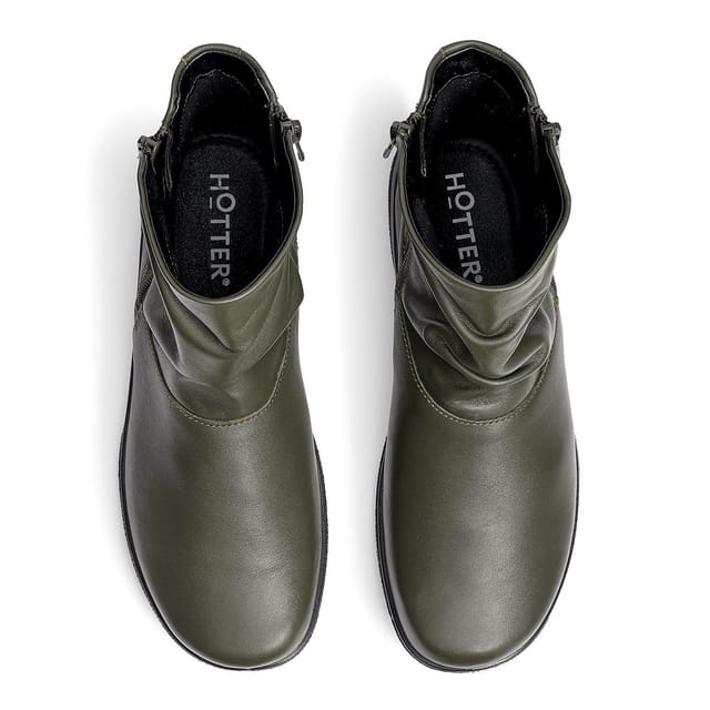 Hotter Hotter Women's 'Whisper' Ankle Boots in Dark Olive - 3