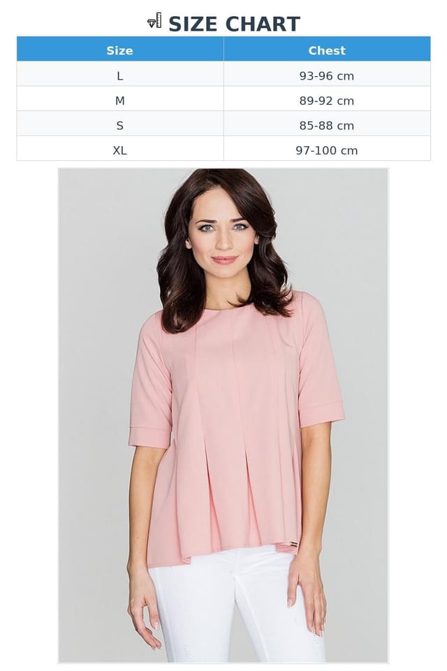 Love Lace Love Lace Women's Slightly Oversize Pleated Back Blouse in Pink - 3
