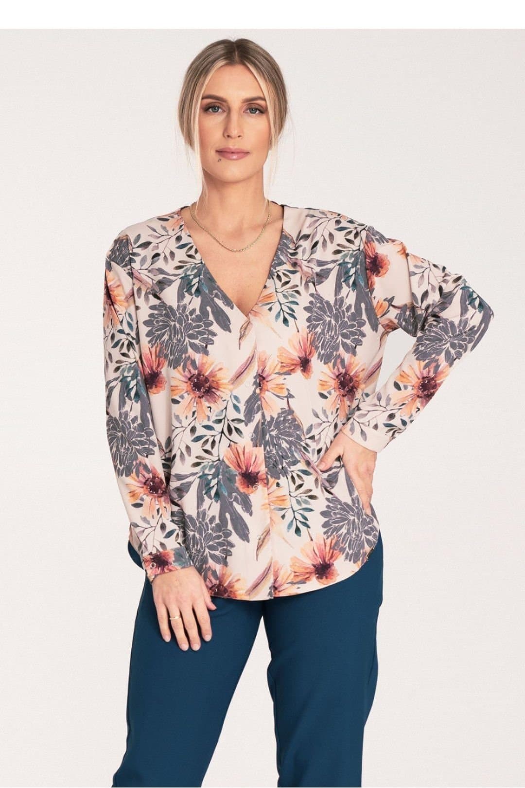 Love Lace Love Lace Multicolor Floral Long Sleeve Shirt