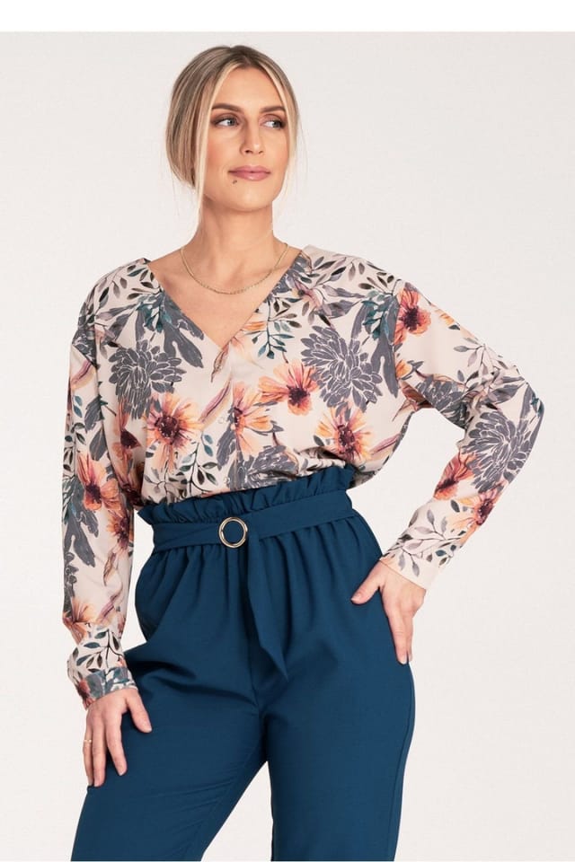 Love Lace Love Lace Women's Long Sleeve Shirt Press Stud Cuff No Collar - 2