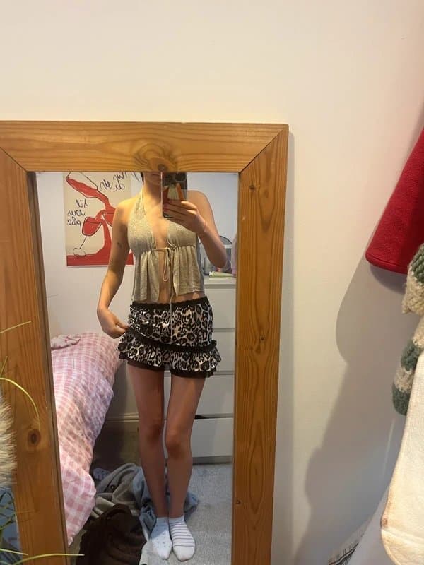 Bershka Leopard print mini skirt