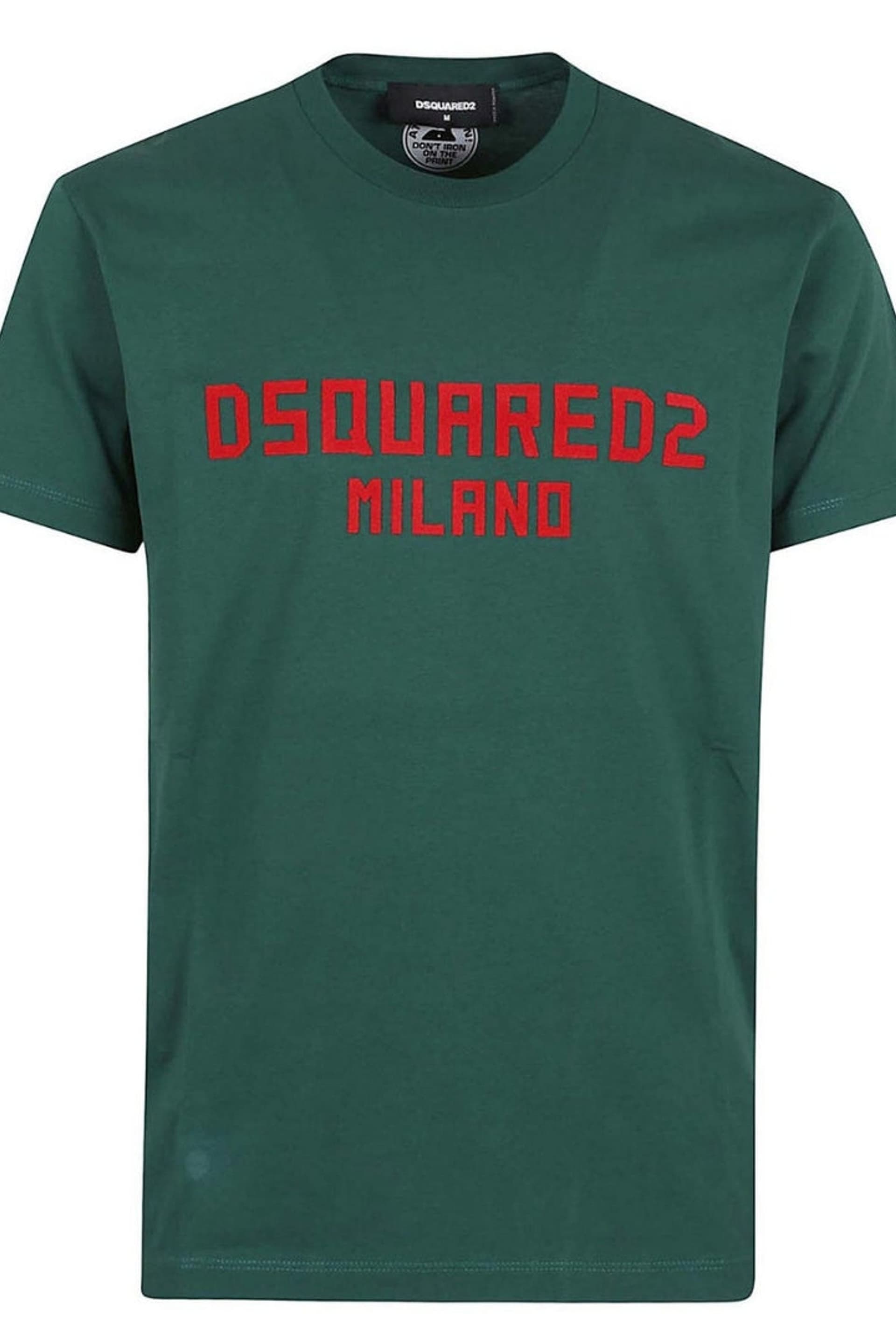 Dsquared2 Dsquared2 Men's Milano Short Sleeve Round T-shirt in Dark Green