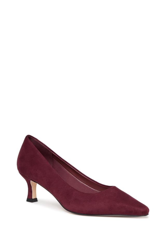 Paradox London Paradox London Women's Tova' Stiletto Heel Court Shoes in Burgundy - 3