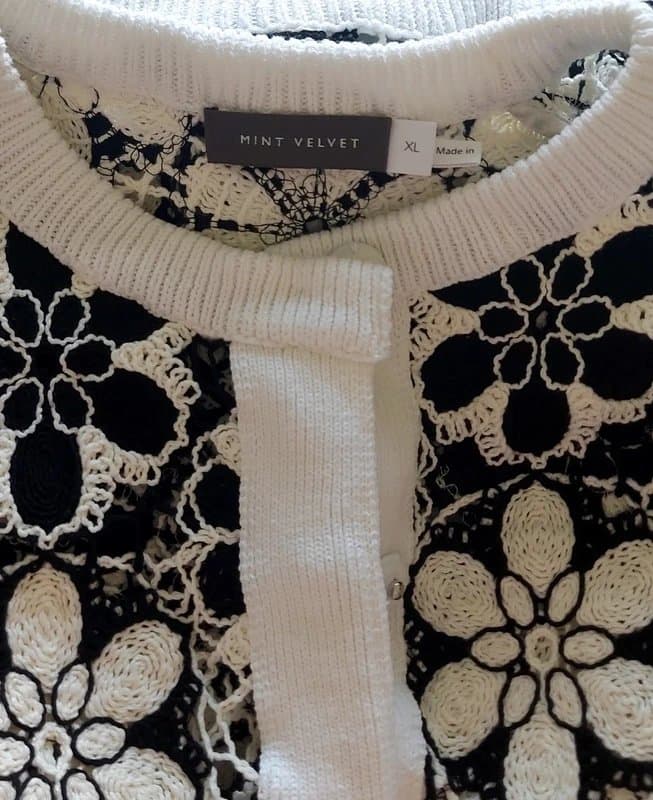 Mint Velvet Mint Velvet Crochet Flower Cardigan RRP £119 - size XL/18
