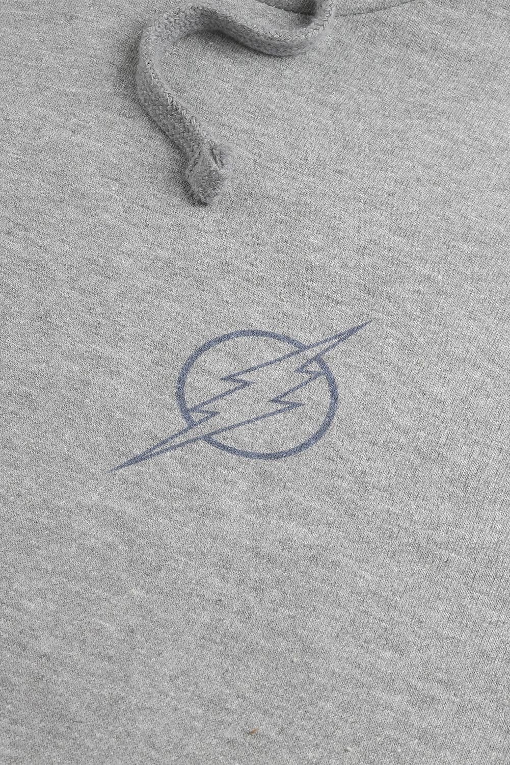Flash Flash Men's Outline Logo Cotton Hoodie Grey - 4