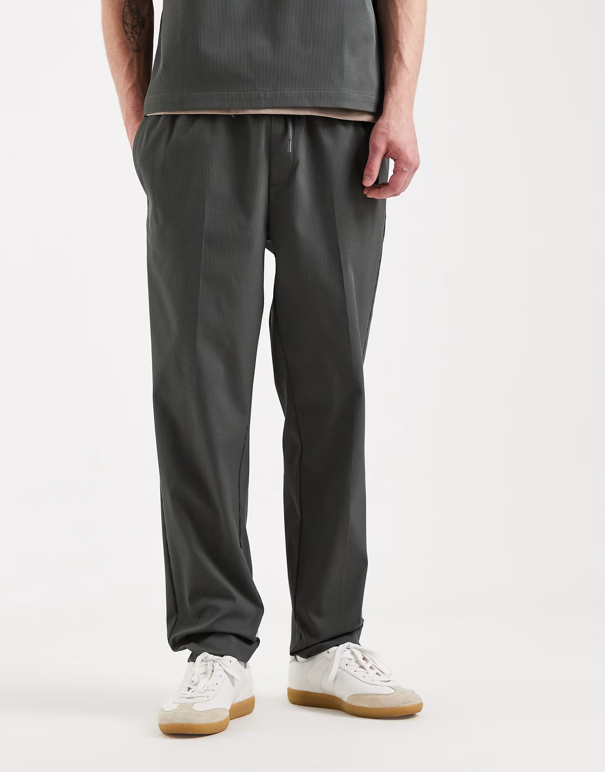 ASOS ASOS DESIGN co-ord tapered trouser in khaki - 1