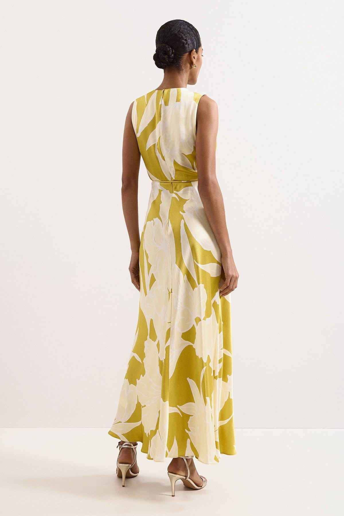 Phase Eight Phase Eight Women's Paula Floral Maxi Dress in Mustard - 4