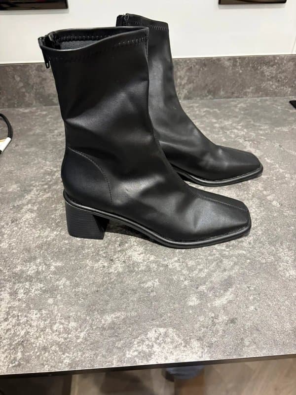 ASOS Black sock boots, size 6