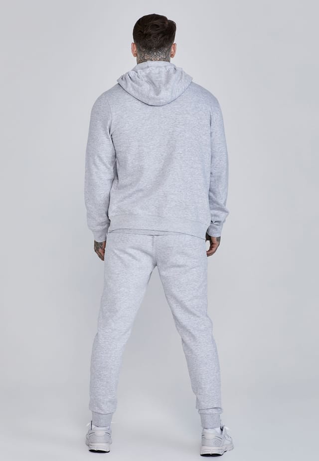 SikSilk SikSilk Men's Essentials Full Zip Hoodie in Grey - 3