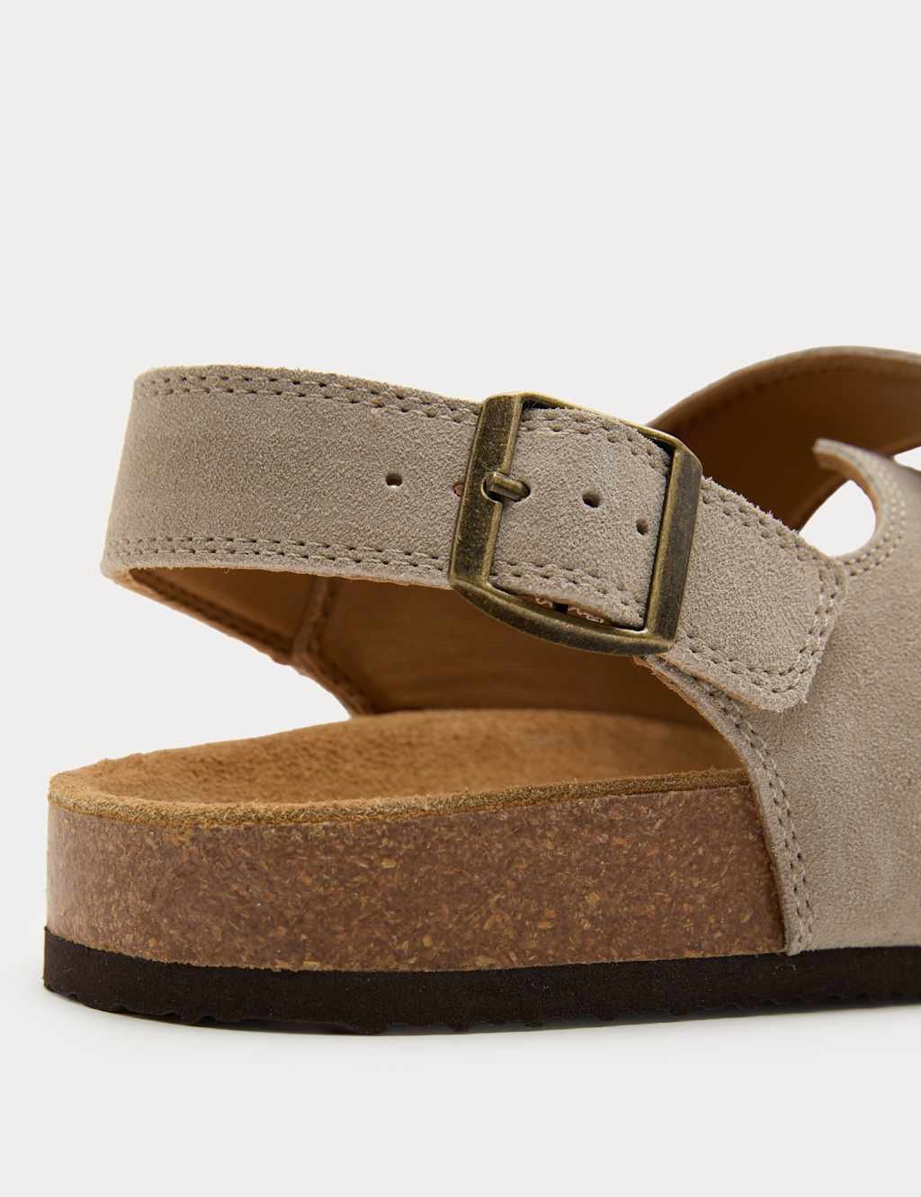 Marks & Spencer M&S Suede Backstrap Corkbed Sandals Sand - 2