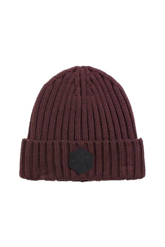Weird Fish Weird Fish Men's Monreith Beanie in Aubergine - 2