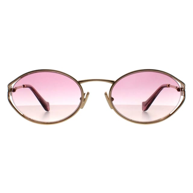 Miu Miu Miu Miu Women's Oval Gold Brown Gradient Violet MU52YS - 2