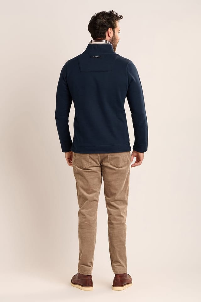 Brakeburn Brakeburn Men's SAMWILL QUARTER ZIP SWEATSHIRT in Navy - 3