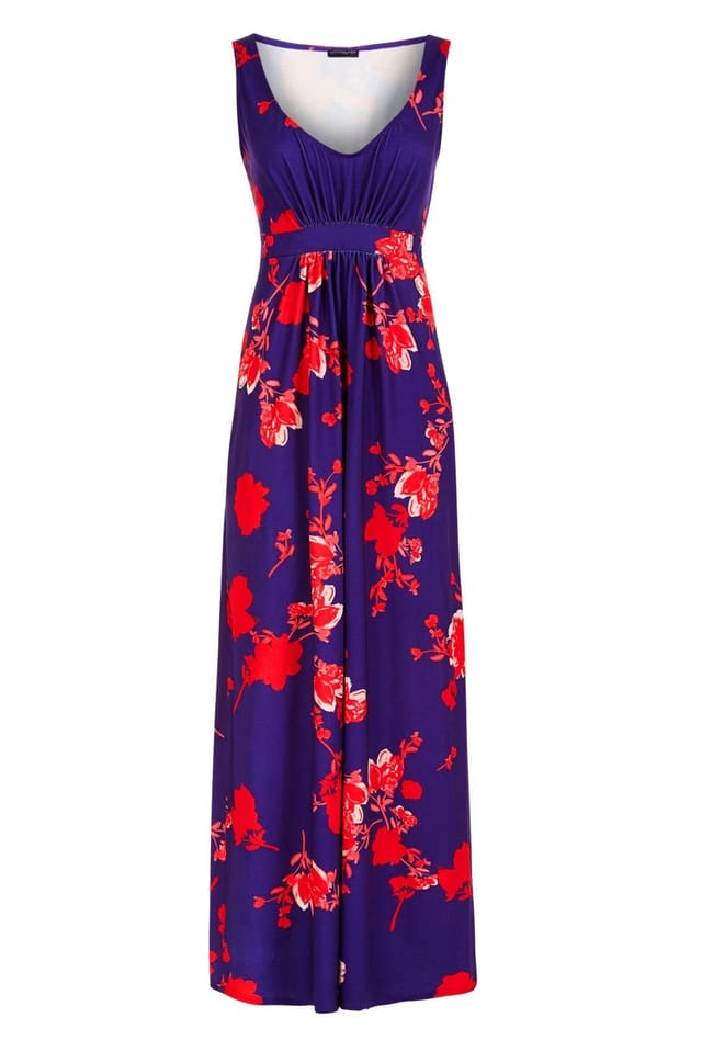 Hot Squash Hot Squash Women's Empire Waist Maxi Dress in Dark Blue - 3