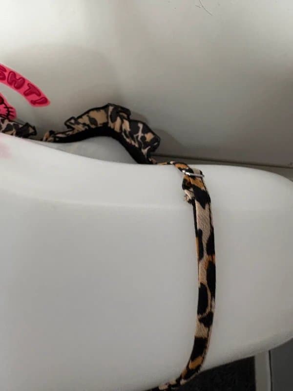 Bershka Bershka leopard print tulle tie up summer going out rave festival top