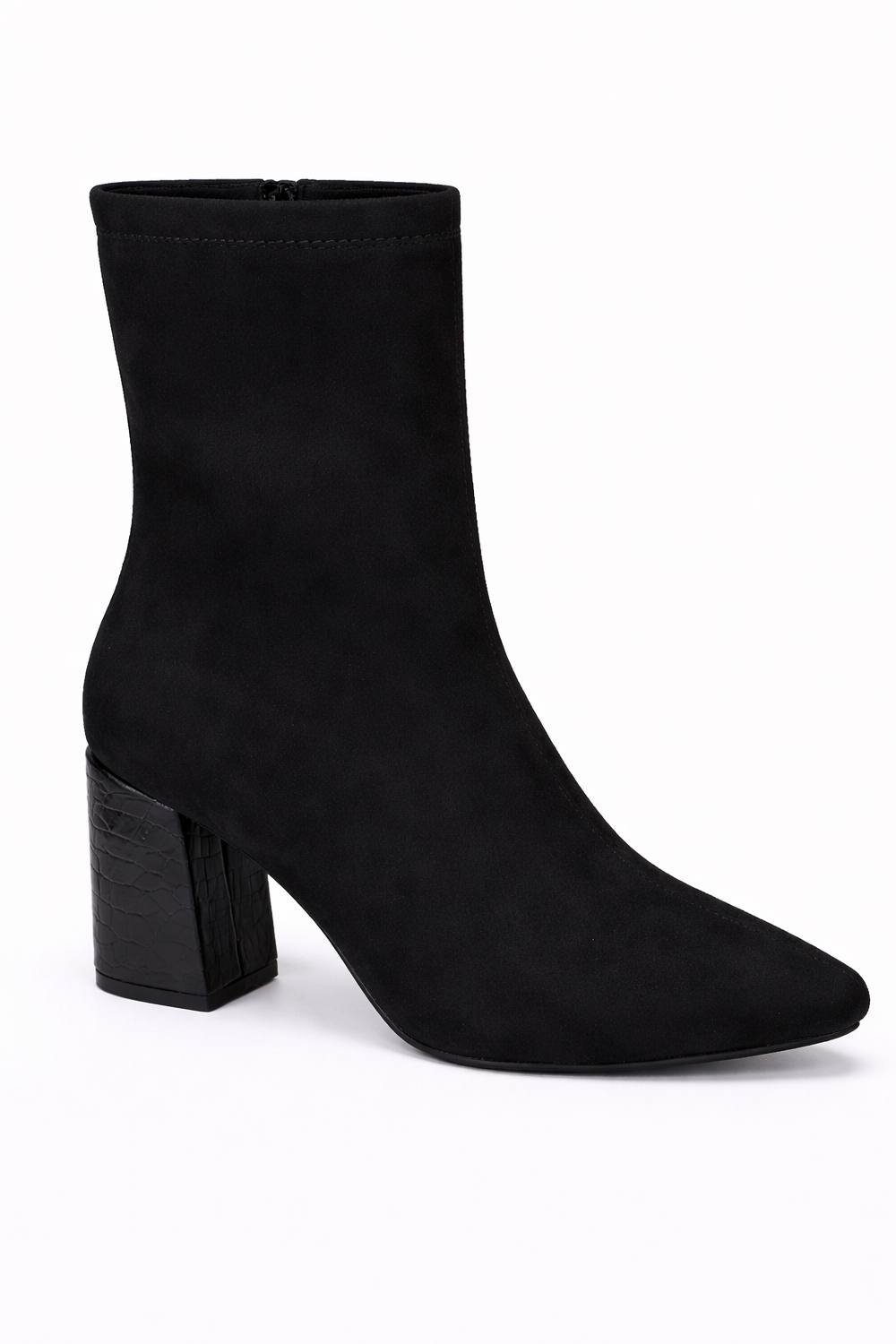 Spot On Spot On Women's Block Heel Ankle Boot with Almond Toe in Black - 3