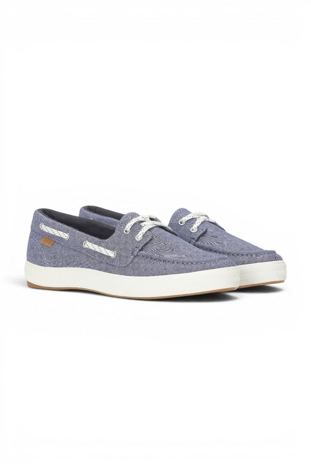 keds Keds Women's Center III Boat Chambray Slip-On in Blue