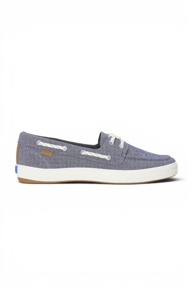keds Keds Women's Center III Boat Chambray Slip-On in Blue - 2