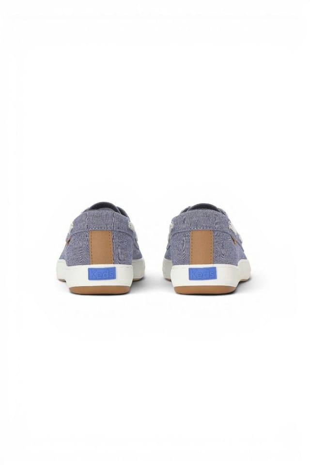 keds Keds Women's Center III Boat Chambray Slip-On in Blue - 3