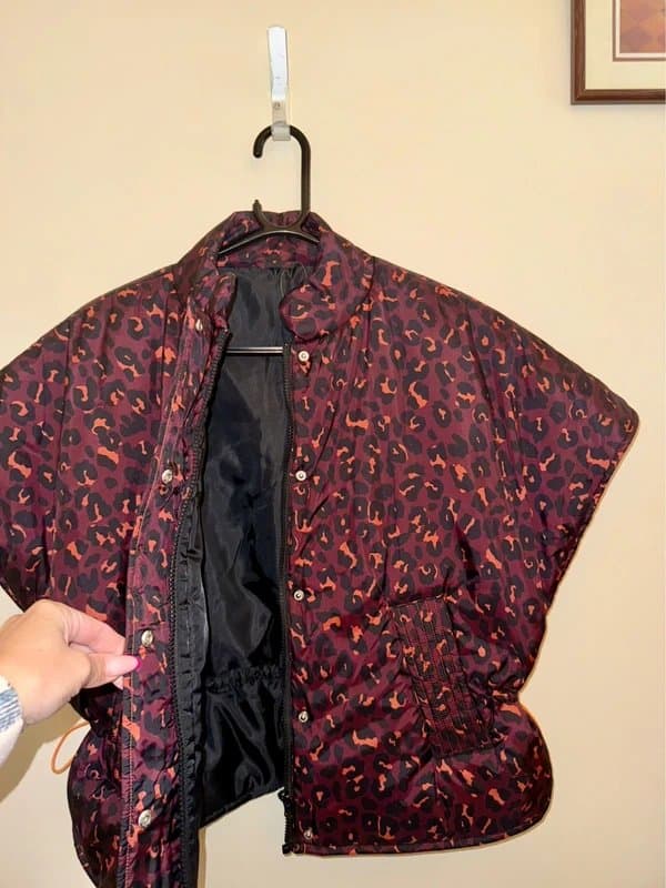 Never Fully Dressed Never Fully Dressed Leopard Print Padded Gilet Vest Size 12 Sample