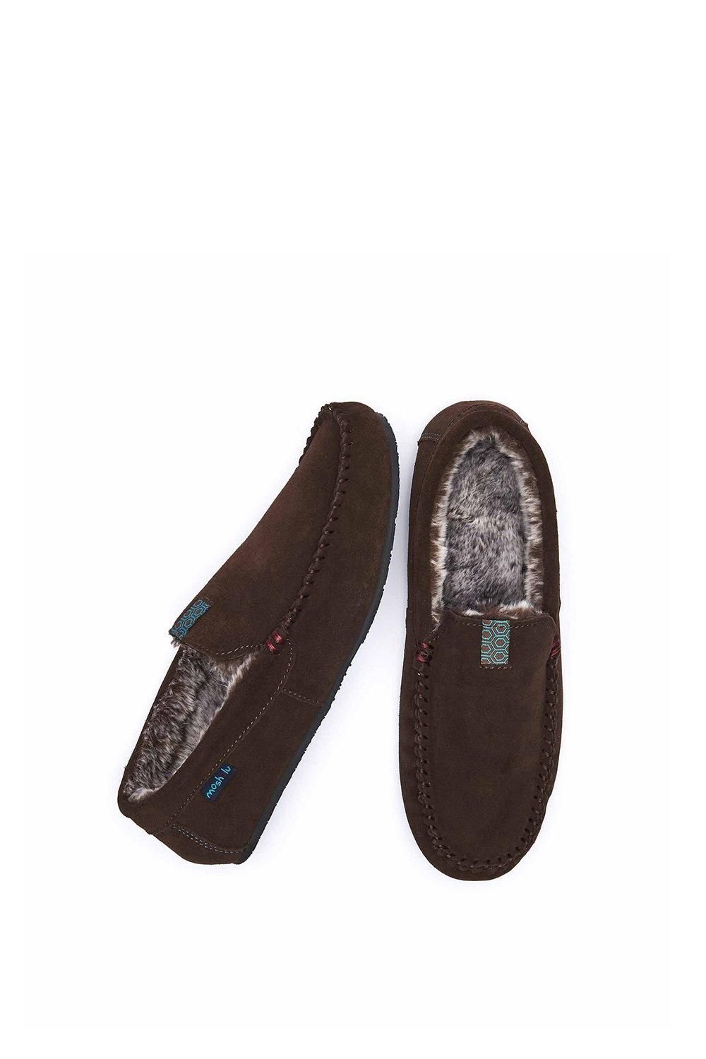 Moshulu Moshulu Men's 'Fielding 3' Moccasin Slippers in Brown - 3