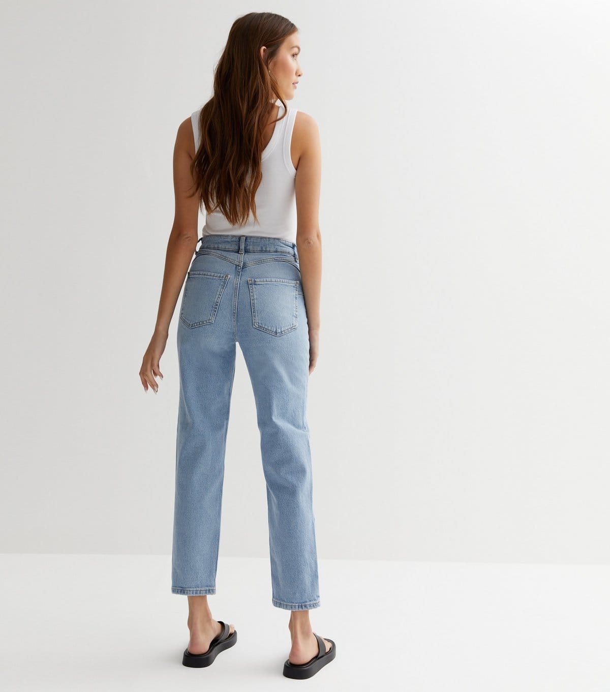 New Look Women's Blue Waist Enhance Tori Mom Jeans New Look - 4