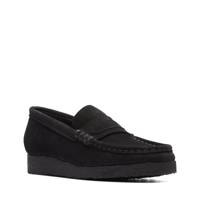 Clarks Clarks Men's Wallabee Loafer Black Suede Wallabee - 2