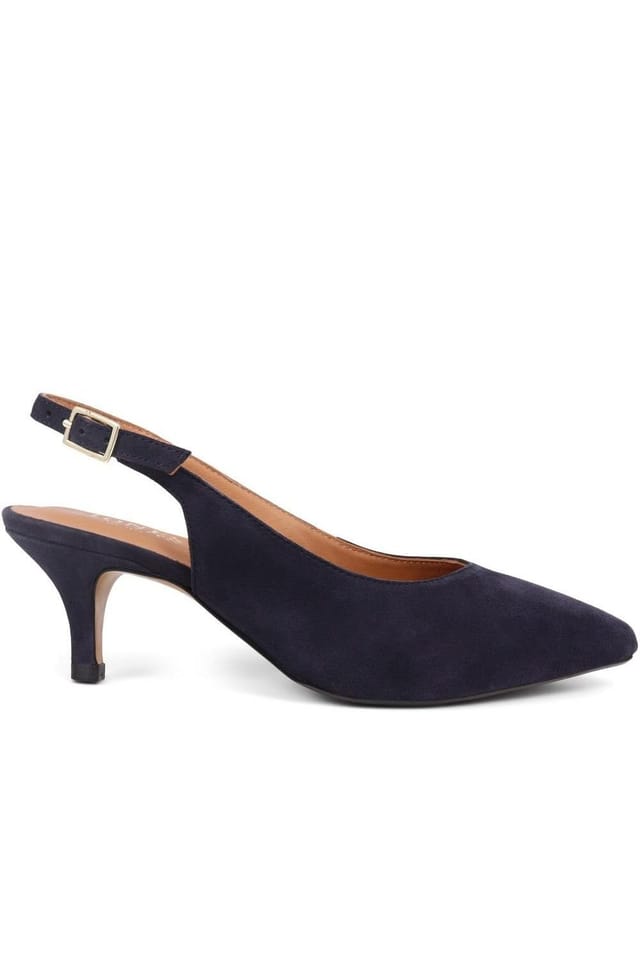 Jones Bootmaker Jones Bootmaker Women's Zaria Slingback Heels in Navy - 2